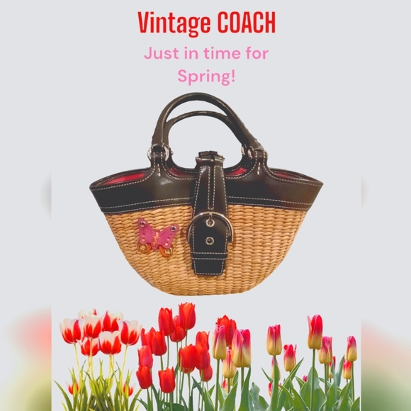 Vintage COACH Never Used Deadstock Limited Edition Soho Straw Bag - Picture 16 of 16
